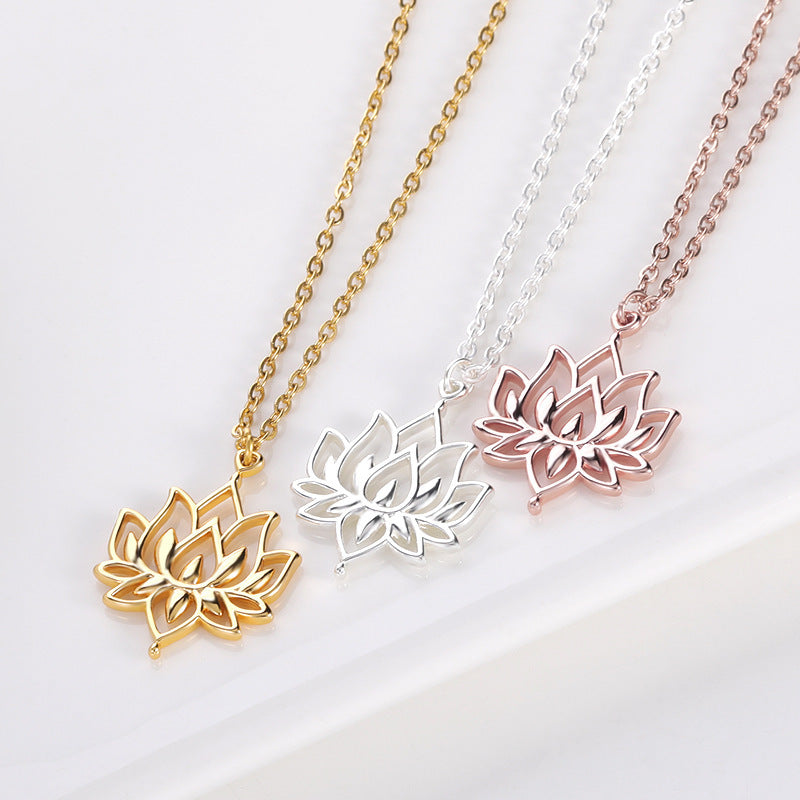Lotus Flower Necklace + Ring