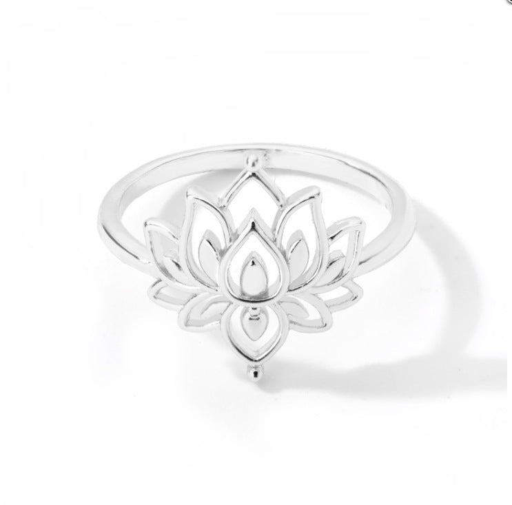 Lotus Flower Necklace + Ring