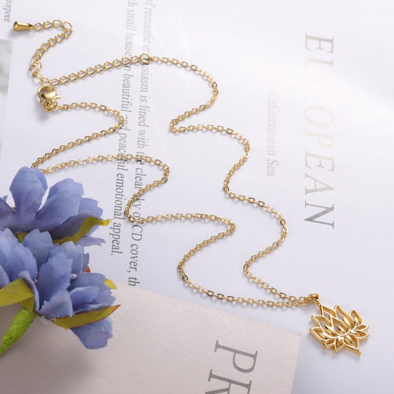 Lotus Flower Necklace + Ring